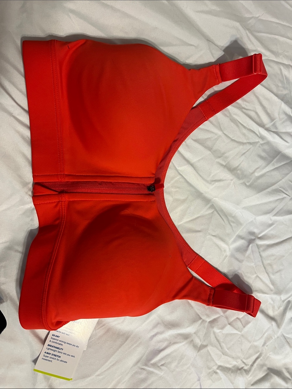 Old Navy Bright Red Front-Zip Sports Bra